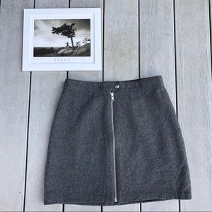 MADEWELL charcoal grey wool blend skirt, size 4